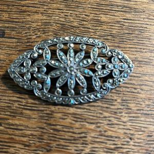 Sterling silver marcasite brooch